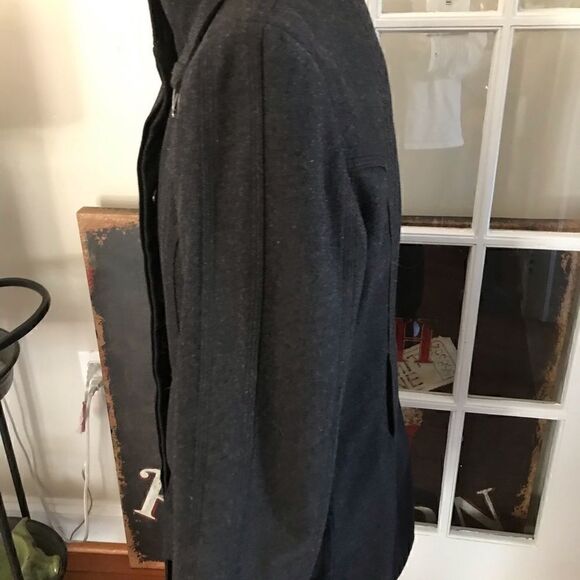 Zara Basic Womens Brown Fully Lined Wool Blend Coat Size Large Pockets - Picture 3 of 11